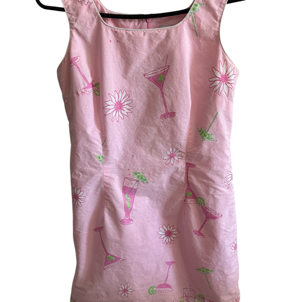 Lilly Pulitzer Pink Cocktail Print Mini Dress